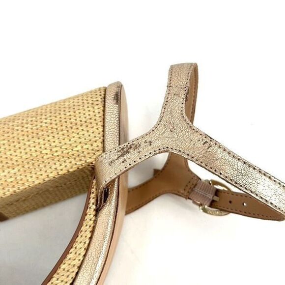 Naturalizer‎ Women's Pandora Braided Ankle Strap Platform Heels Soft Gold Size 8 - Picture 5 of 12